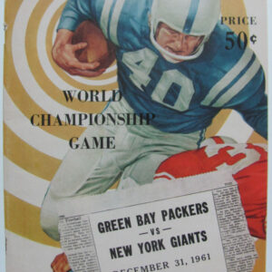 1961 NFL World Championship Progarm Green Bay Packers vs New York Giants