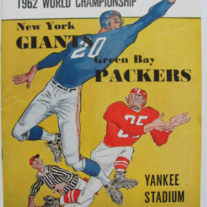 1962 NFL World Championship Program Green Bay Packers vs New York Giants
