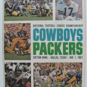 1966 NFL World Championship Program Green Bay Packers vs Dallas Cowboys