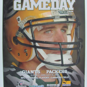 2011 Green Bay Packers vs New York Giants NFC Divisional Playoff Game Program w/ Ticket