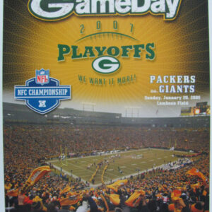 2007 Green Bay Packers vs New York Giants NFC Playoff Game Program w/ Ticket