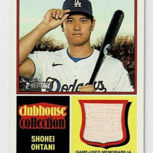 2025 Topps Heritage Clubhouse Collection Relics Shohei Ohtani Game Used Bat