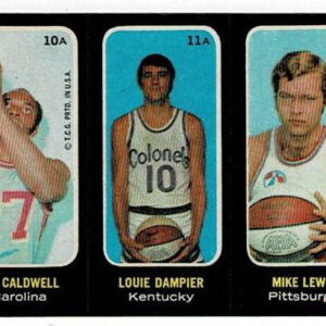 1971-72 Topps Trios Stickers #10A-11A-12A Joe Caldwell, Louie Dampier