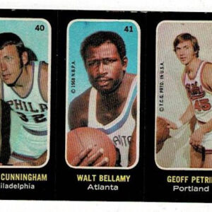 1971-72 Topps Trios Stickers #40-41-42 Billy Cunningham, Walt Bellamy