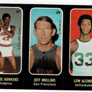 1971-72 Topps Trios Stickers #37-38-39 Connie Hawkins, Lew Alcindor