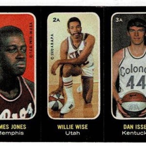 1971-72 Topps Trios Stickers 1A-2A-3A Willie Wise, Dan Issel