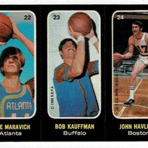 1971-72 Topps Trios Stickers #22-23-24 Pete Maravich, John Havlicek