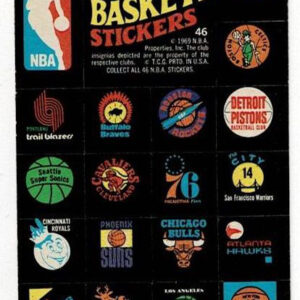 1971-72 Topps Trios Stickers NBA Team Logos