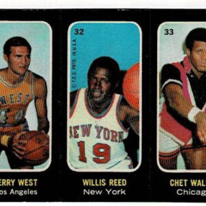 1971-72 Topps Trios Stickers #31-32-33 Jerry West, Willis Reed, Chet Walker