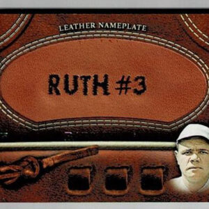 2011 Topps Manufactured Glove Leather Nameplate Babe Ruth #MGL-BR White Cap