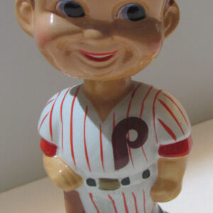 Vintage Philadelphia Phillies Ceramic Bobblehead Green Base