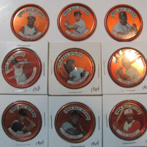 Lot of 9 1964 Topps Coins National League All Stars