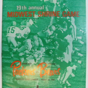 Chicago Bears at Green Bay Packers August19, 1968 Midwest Shrine Game Program