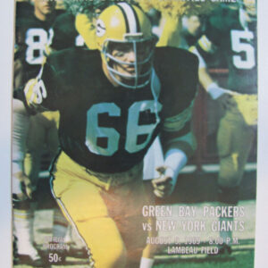 New York Giants at Green Bay Packers Aug 9, 1969 Bishop's Charity Game Program
