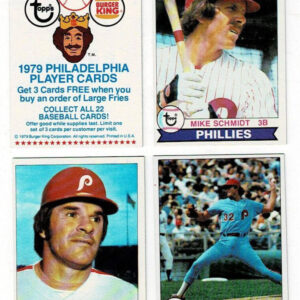 1979 Burger King Complete Set Philadelphia Phillies