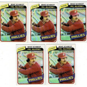 Lot of 10 1980 Topps Mike Schmidt #270