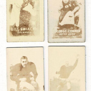 Lot of 4 1948 Topps Magic Photos Football Players w/ George Connor HOF