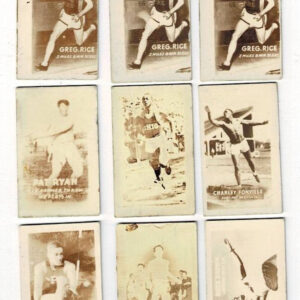 Lot of 9 1948 Topps Magic Photos Track & Field w/ Jesse Owens