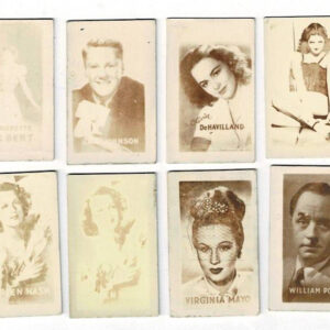 Lot of 8 1948 Topps Magic Photos Actors & Actresses w/ Claudette Colbert