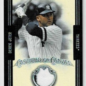 2007 UD Masterpieces Captured on Canvas #CC-DJ Derek Jeter Game Used HOF