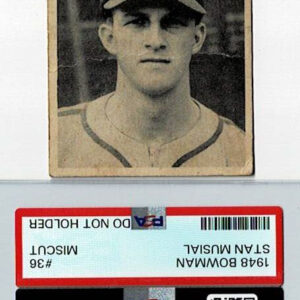 1948 Bowman Stan Musial Rookie #36 Miscut