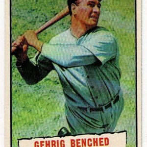 1961 Topps Gehrig Benched After 2103 Games #405