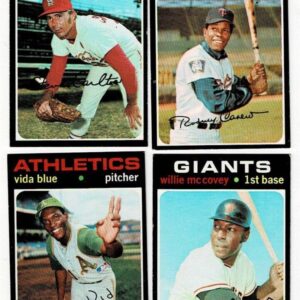 Lot of 4 1971 Topps Hall of Famers and Stars