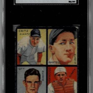 1935 Goudey 4 in 1 #7A Mel Ott SGC 1