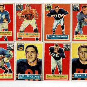 Lot of 60 Different 1956 Topps Football Cards W/ Frank Gifford
