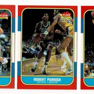 Lot of 7 Different 1986 Fleer Basketball Boston Celtics