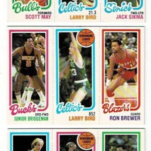 Lot of 3 Different Larry Bird Rookie Cards 1980-81 Topps