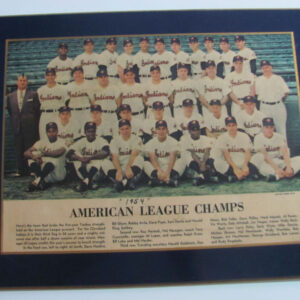 1954 Cleveland Indians Framed United Press Photo American League Champs