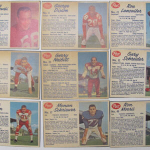 Lot of 19 1962 Post Canadian Football