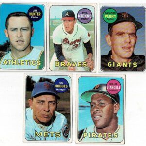 Lot of 5 1969 Topps HOFers w/ Perry, Stargell, Hunter