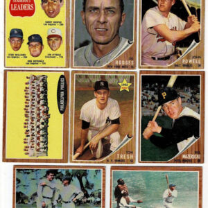 Lot of 8 1962 Topps HOFers and Stars incl. Babe Ruth