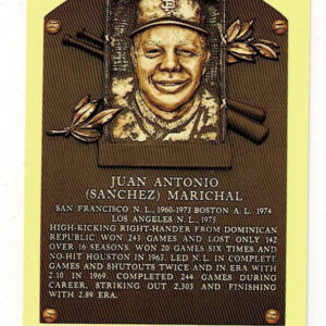 Juan Marichal Signed Yellow Hall of Fame Plaque