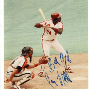 Gary Mathews Signed 8X10 Color Photo