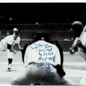 Denny McLain Signed & Inscribed 8.5X11 B&W Photo