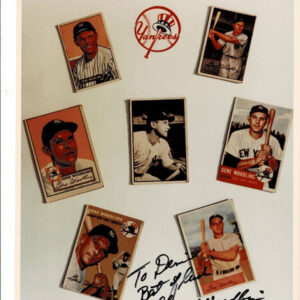 Gene Woodling Signed 8X10 Collage of His Cards