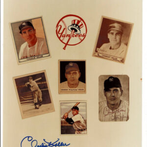 Charley Keller Signed 8X10 Collage of His Cards