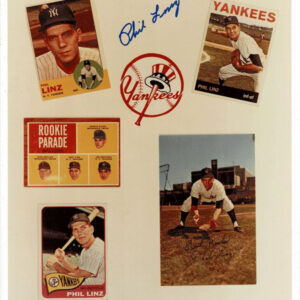 Phil Linz Signed 8X10 Collage of His Cards