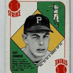 1951 Topps Red Back Cliff Chambers #25
