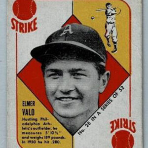 1951 Topps Red Back Elmer Valo #28