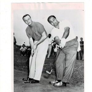Rocky Marciano & Eddie Arnold Golfing 1960 Wire Photo 6.5 X 8"