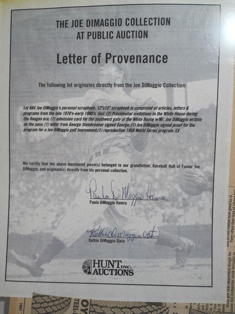 1981 White House Invitation of Joe DiMaggio LOA - Image 3