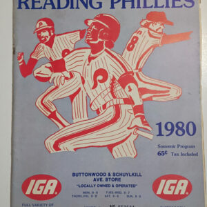 1980 Reading Phillies Program w/ Ryne Sandberg