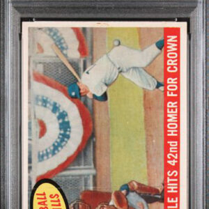 1959 Topps Mantle Hits 42nd Homer For Crown #461 PSA 5