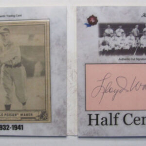 2020 Historic Autographs Booklet Lloyd Waner