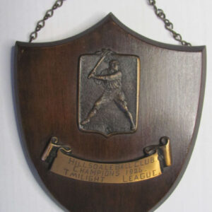 1926 Baseball Plaque Hillsdale Ball Club