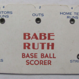 1934 Babe Ruth Base Ball Scorer Quaker Puffed Rice